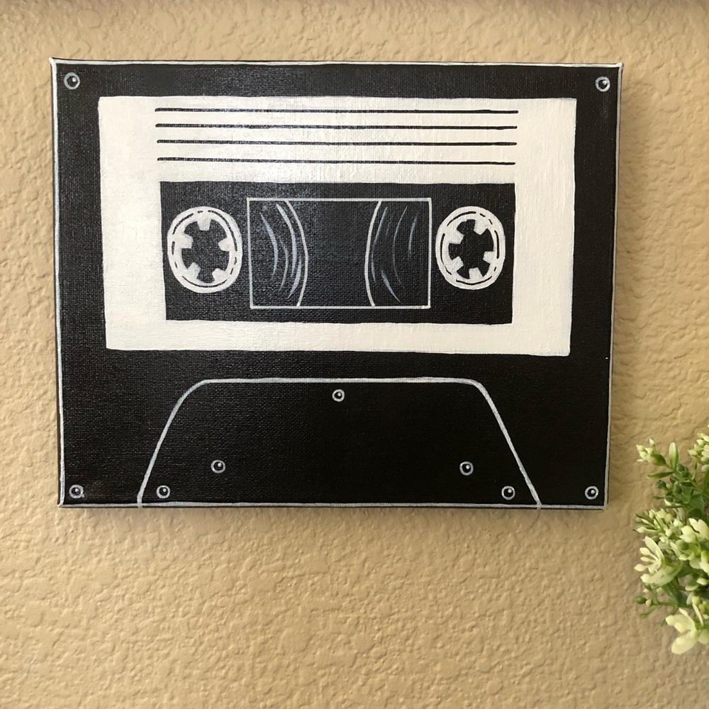 Wall Painting Cassette Tape Canvas Art